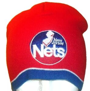 New Jersey Nets Vintage 90s Mens New Era Adult Beanie Winter Hat New Tags Nba